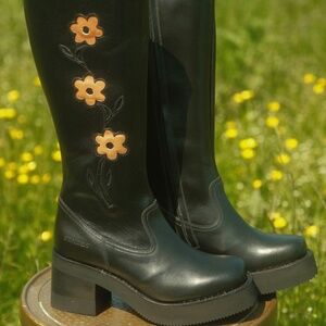 Platform Flower Boots